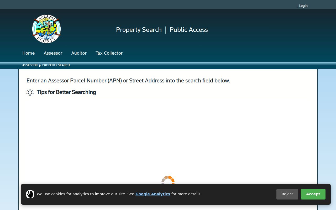Suisun City street directory Assessor address and APN search